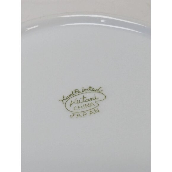 Vintage Kutani Serving Vegetable Bowl with Lid White & Silver Gray Bursts Japan - Picture 11 of 11